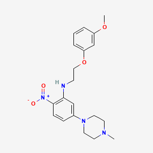 molecular formula C20H26N4O4 B4952524 N-[2-(3-methoxyphenoxy)ethyl]-5-(4-methylpiperazin-1-yl)-2-nitroaniline 