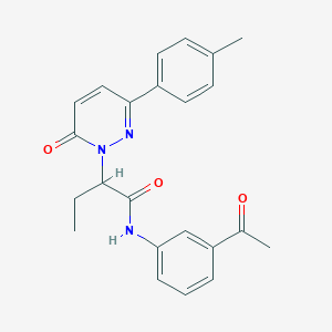 molecular formula C23H23N3O3 B4952721 N-(3-acetylphenyl)-2-[3-(4-methylphenyl)-6-oxopyridazin-1(6H)-yl]butanamide 