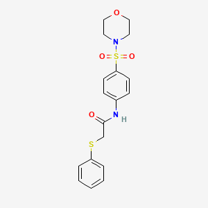 molecular formula C18H20N2O4S2 B4952742 N-[4-(4-morpholinylsulfonyl)phenyl]-2-(phenylthio)acetamide 