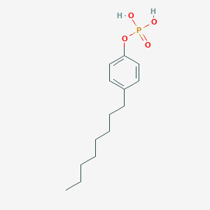 molecular formula C14H23O4P B049528 Phenol, octyl-, dihydrogen phosphate CAS No. 34332-94-0