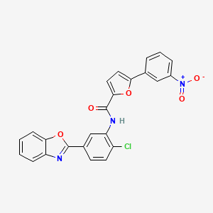 molecular formula C24H14ClN3O5 B4952813 N-[5-(1,3-benzoxazol-2-yl)-2-chlorophenyl]-5-(3-nitrophenyl)furan-2-carboxamide 