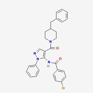 molecular formula C29H27BrN4O2 B4952820 N-[4-(4-BENZYLPIPERIDINE-1-CARBONYL)-1-PHENYL-1H-PYRAZOL-5-YL]-4-BROMOBENZAMIDE CAS No. 6077-59-4