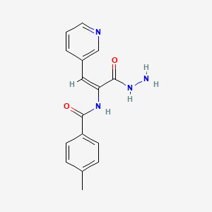 molecular formula C16H16N4O2 B4952922 N-[(E)-3-hydrazinyl-3-oxo-1-pyridin-3-ylprop-1-en-2-yl]-4-methylbenzamide 