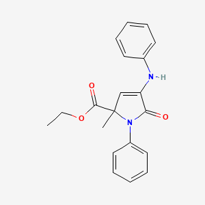 molecular formula C20H20N2O3 B4953058 ethyl 2-methyl-5-oxo-1-phenyl-4-(phenylamino)-2,5-dihydro-1H-pyrrole-2-carboxylate 