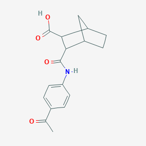 molecular formula C17H19NO4 B495313 3-(4-Acetyl-phenylcarbamoyl)-bicyclo[2.2.1]heptane-2-carboxylic acid 
