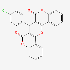 molecular formula C25H13ClO5 B4953170 13-(4-chlorophenyl)-2,10,16-trioxapentacyclo[12.8.0.03,12.04,9.017,22]docosa-1(14),3(12),4,6,8,17,19,21-octaene-11,15-dione 