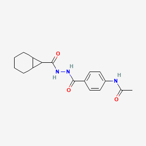 molecular formula C17H21N3O3 B4953232 N-(4-{[2-(bicyclo[4.1.0]hept-7-ylcarbonyl)hydrazino]carbonyl}phenyl)acetamide 