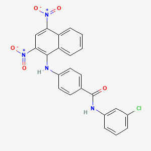 molecular formula C23H15ClN4O5 B4953259 N-(3-chlorophenyl)-4-[(2,4-dinitronaphthalen-1-yl)amino]benzamide 