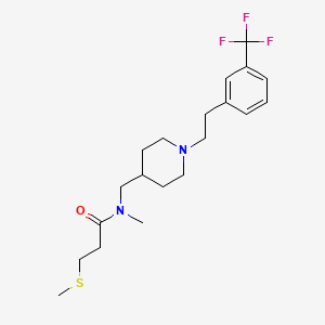 molecular formula C20H29F3N2OS B4953357 N-methyl-3-(methylthio)-N-[(1-{2-[3-(trifluoromethyl)phenyl]ethyl}-4-piperidinyl)methyl]propanamide 