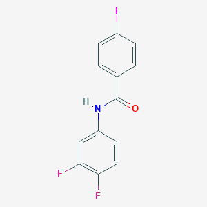 molecular formula C13H8F2INO B4953439 N-(3,4-difluorophenyl)-4-iodobenzamide 