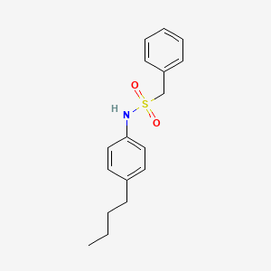 molecular formula C17H21NO2S B4953449 N-(4-butylphenyl)-1-phenylmethanesulfonamide 