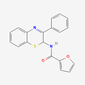 molecular formula C19H14N2O2S B4953629 N-(3-phenyl-2H-1,4-benzothiazin-2-yl)-2-furamide 