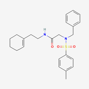 molecular formula C24H30N2O3S B4953680 N~2~-benzyl-N~1~-[2-(1-cyclohexen-1-yl)ethyl]-N~2~-[(4-methylphenyl)sulfonyl]glycinamide 