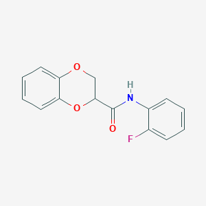 molecular formula C15H12FNO3 B4953718 N-(2-fluorophenyl)-2,3-dihydro-1,4-benzodioxine-2-carboxamide 