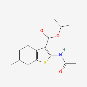 molecular formula C15H21NO3S B4953892 isopropyl 2-(acetylamino)-6-methyl-4,5,6,7-tetrahydro-1-benzothiophene-3-carboxylate 