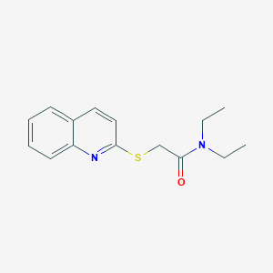 molecular formula C15H18N2OS B4953898 N,N-diethyl-2-(2-quinolinylthio)acetamide 