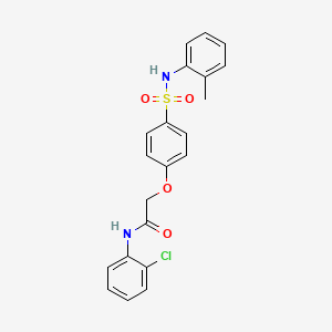 molecular formula C21H19ClN2O4S B4953927 N-(2-chlorophenyl)-2-[4-[(2-methylphenyl)sulfamoyl]phenoxy]acetamide 
