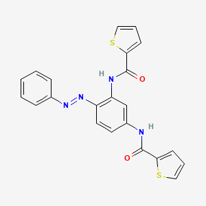molecular formula C22H16N4O2S2 B4953930 N,N'-{4-[(E)-phenyldiazenyl]benzene-1,3-diyl}dithiophene-2-carboxamide 