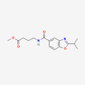 molecular formula C16H20N2O4 B4953993 methyl 4-{[(2-isopropyl-1,3-benzoxazol-5-yl)carbonyl]amino}butanoate 