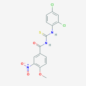 molecular formula C15H11Cl2N3O4S B4954118 N-[(2,4-dichlorophenyl)carbamothioyl]-4-methoxy-3-nitrobenzamide 