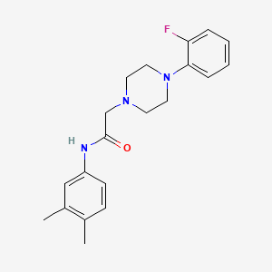 molecular formula C20H24FN3O B4954205 N-(3,4-dimethylphenyl)-2-[4-(2-fluorophenyl)piperazin-1-yl]acetamide 