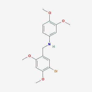 molecular formula C17H20BrNO4 B4954225 N-[(5-bromo-2,4-dimethoxyphenyl)methyl]-3,4-dimethoxyaniline 