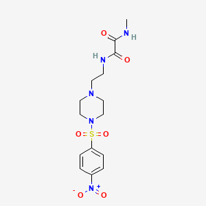 molecular formula C15H21N5O6S B4954261 N-methyl-N'-(2-{4-[(4-nitrophenyl)sulfonyl]-1-piperazinyl}ethyl)ethanediamide 