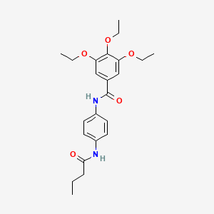 molecular formula C23H30N2O5 B4954465 N-[4-(butanoylamino)phenyl]-3,4,5-triethoxybenzamide 