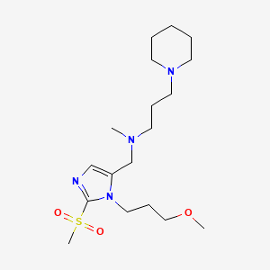 molecular formula C18H34N4O3S B4954506 N-{[1-(3-methoxypropyl)-2-(methylsulfonyl)-1H-imidazol-5-yl]methyl}-N-methyl-3-(1-piperidinyl)-1-propanamine 