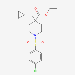 molecular formula C18H24ClNO4S B4954513 ethyl 1-[(4-chlorophenyl)sulfonyl]-4-(cyclopropylmethyl)-4-piperidinecarboxylate 
