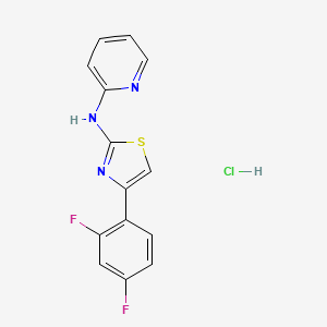 molecular formula C14H10ClF2N3S B4954525 N-[4-(2,4-difluorophenyl)-1,3-thiazol-2-yl]-2-pyridinamine hydrochloride 