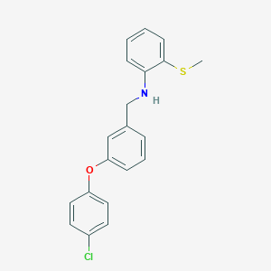 molecular formula C20H18ClNOS B4954689 N-[3-(4-chlorophenoxy)benzyl]-2-(methylthio)aniline 