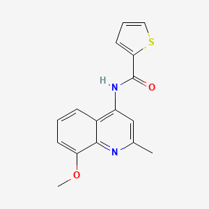 molecular formula C16H14N2O2S B4954713 N-(8-methoxy-2-methyl(4-quinolyl))-2-thienylcarboxamide 