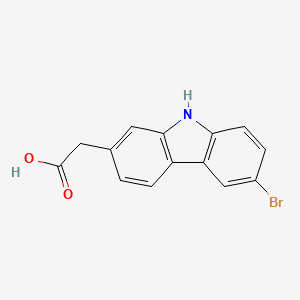 molecular formula C14H10BrNO2 B4955074 (6-bromo-9H-carbazol-2-yl)acetic acid 