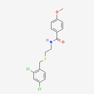 molecular formula C17H17Cl2NO2S B4955075 N-{2-[(2,4-dichlorobenzyl)thio]ethyl}-4-methoxybenzamide 