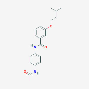 molecular formula C20H24N2O3 B495512 N-[4-(acetylamino)phenyl]-3-(isopentyloxy)benzamide 