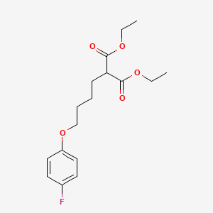 molecular formula C17H23FO5 B4955131 Diethyl 2-[4-(4-fluorophenoxy)butyl]propanedioate 