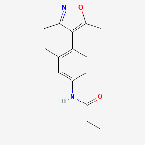 molecular formula C15H18N2O2 B4955148 N-[4-(3,5-dimethyl-1,2-oxazol-4-yl)-3-methylphenyl]propanamide 