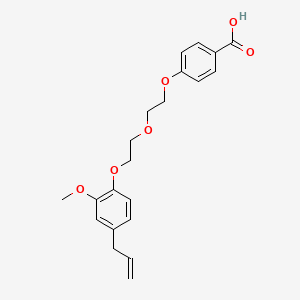 molecular formula C21H24O6 B4955198 4-[2-[2-(2-Methoxy-4-prop-2-enylphenoxy)ethoxy]ethoxy]benzoic acid 
