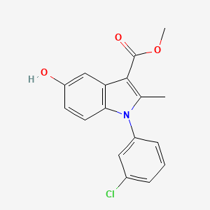 molecular formula C17H14ClNO3 B4955241 Methyl 1-(3-chlorophenyl)-5-hydroxy-2-methylindole-3-carboxylate 