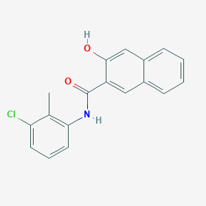 molecular formula C18H14ClNO2 B4955300 N~2~-(3-Chloro-2-methylphenyl)-3-hydroxy-2-naphthamide 