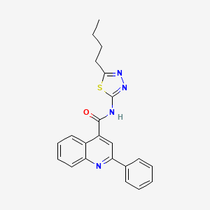 molecular formula C22H20N4OS B4955312 N-(5-butyl-1,3,4-thiadiazol-2-yl)-2-phenylquinoline-4-carboxamide 