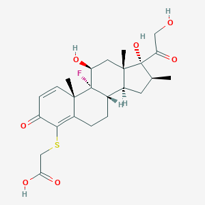 molecular formula C24H31FO7S B049555 4-(Carboxymethylthio)betamethasone CAS No. 121383-83-3