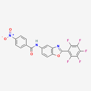 molecular formula C20H8F5N3O4 B4955503 4-nitro-N-[2-(pentafluorophenyl)-1,3-benzoxazol-5-yl]benzamide 