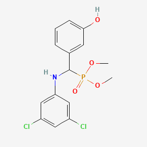 molecular formula C15H16Cl2NO4P B4955564 Dimethyl {[(3,5-dichlorophenyl)amino](3-hydroxyphenyl)methyl}phosphonate 