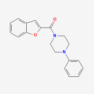 molecular formula C19H18N2O2 B4955570 benzofuran-2-yl(4-phenylpiperazin-1-yl)methanone 