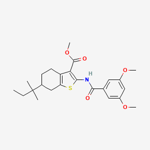 methyl 2-[(3,5-dimethoxybenzoyl)amino]-6-(1,1-dimethylpropyl)-4,5,6,7-tetrahydro-1-benzothiophene-3-carboxylate