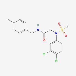 molecular formula C17H18Cl2N2O3S B4955624 N~2~-(3,4-dichlorophenyl)-N-(4-methylbenzyl)-N~2~-(methylsulfonyl)glycinamide 