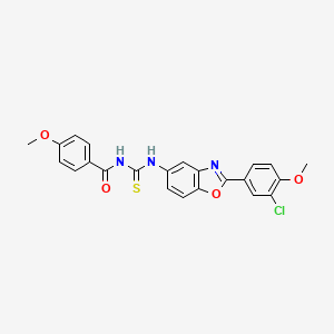 molecular formula C23H18ClN3O4S B4955633 N-{[2-(3-chloro-4-methoxyphenyl)-1,3-benzoxazol-5-yl]carbamothioyl}-4-methoxybenzamide CAS No. 6405-72-7
