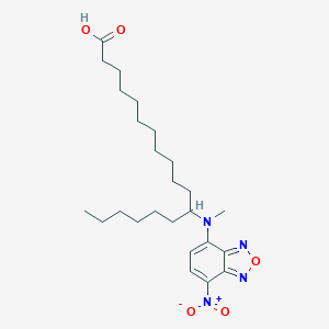 molecular formula C25H40N4O5 B049559 12-[Methyl-(4-nitro-2,1,3-benzoxadiazol-7-yl)amino]octadecanoic acid CAS No. 117056-67-4